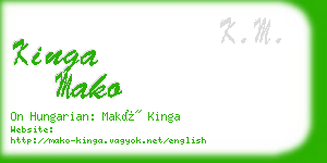 kinga mako business card